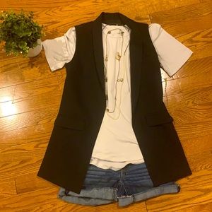 Long Black Vest